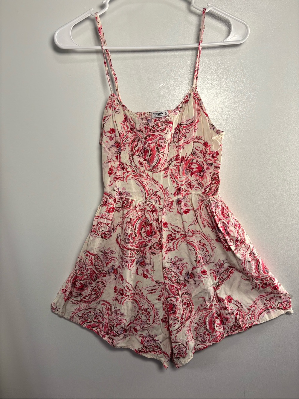 Ci Sono Pink Floral Sleeveless Romper